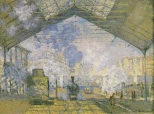 Claude Monet, Saint-Lazare Train Station, 1877 oil on canvas
